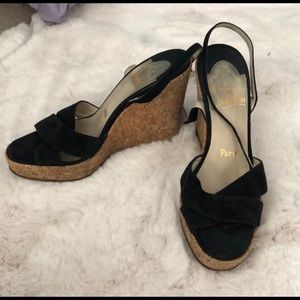 Louboutin cork wedges size 6.5 - Authentic